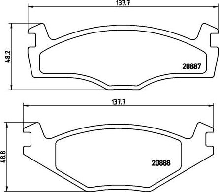 Brembo P 85 005 - Bremsbelagsatz, Scheibenbremse parts5.com