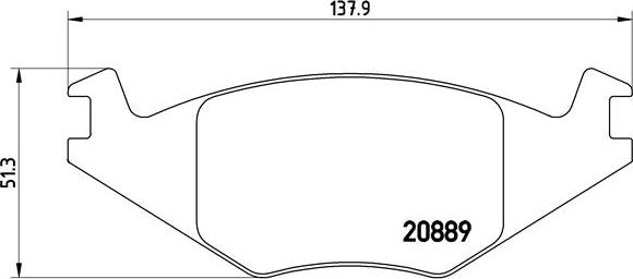 Brembo P 85 019 - Bremsbelagsatz, Scheibenbremse parts5.com