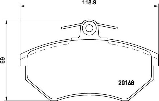 Brembo P 85 015 - Juego de pastillas de freno parts5.com