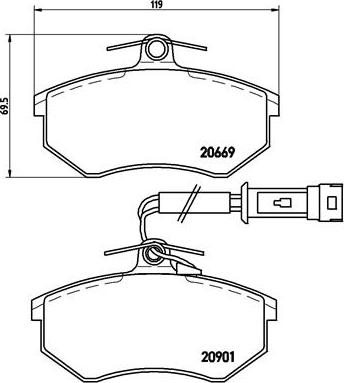 Brembo P 85 016 - Juego de pastillas de freno parts5.com