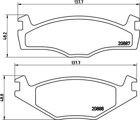 Brembo P 85 012 - Komplet pločica, disk-kočnica parts5.com