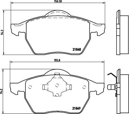 Brembo P 85 039 - Juego de pastillas de freno parts5.com