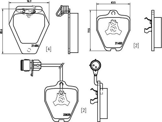 Brembo P 85 038 - Set placute frana,frana disc parts5.com