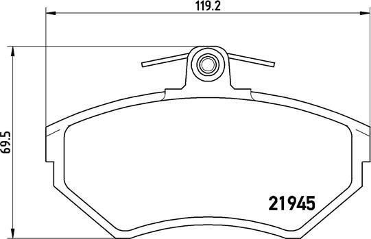 Brembo P 85 032 - Juego de pastillas de freno parts5.com