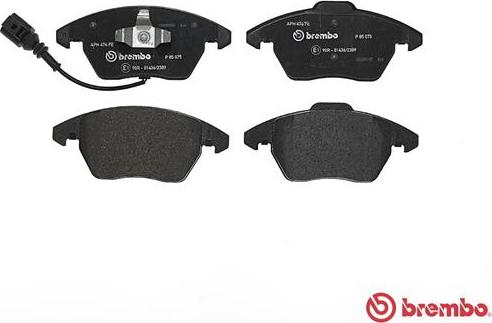 Brembo P 85 075 - Brake Pad Set, disc brake parts5.com