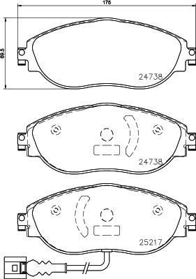 Brembo P 85 144 - Juego de pastillas de freno parts5.com