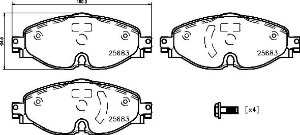 Brembo P 85 147X - Bremsbelagsatz, Scheibenbremse parts5.com