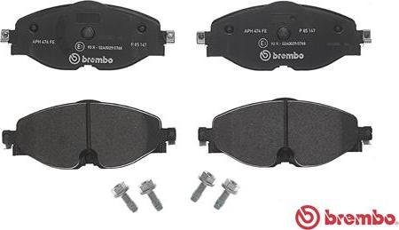 Brembo P 85 147 - Komplet zavornih oblog, ploscne (kolutne) zavore parts5.com