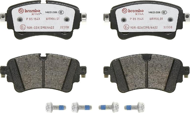 Brembo P 85 154X - Juego de pastillas de freno parts5.com