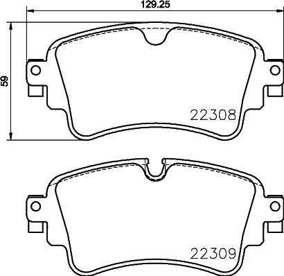 Brembo P 85 154X - Juego de pastillas de freno parts5.com