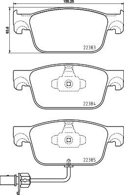 Brembo P 85 153X - Set placute frana,frana disc parts5.com