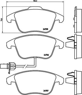 Brembo P 85 113X - Set placute frana,frana disc parts5.com