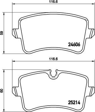 Brembo P 85 117 - Juego de pastillas de freno parts5.com