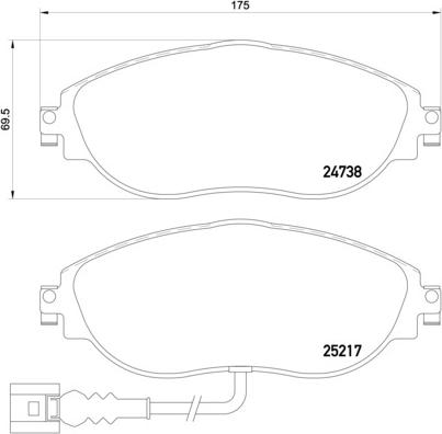 Brembo P 85 131X - Тормозные колодки, дисковые, комплект parts5.com