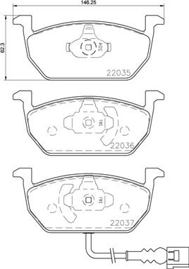 Brembo P 85 137 - Fren balata seti, diskli fren parts5.com