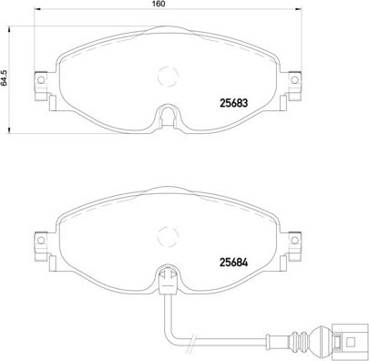 Brembo P 85 126X - Σετ τακάκια, δισκόφρενα parts5.com