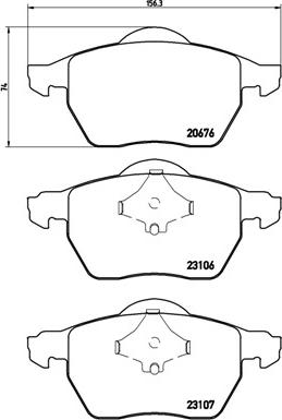 Brembo P 86 015 - Set placute frana,frana disc parts5.com