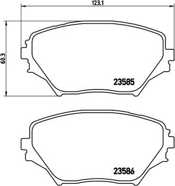 Brembo P 83 055 - Brake Pad Set, disc brake parts5.com