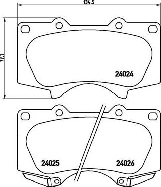 Brembo P 83 066X - Juego de pastillas de freno parts5.com