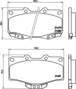 Brembo P 83 009 - Fren balata seti, diskli fren parts5.com