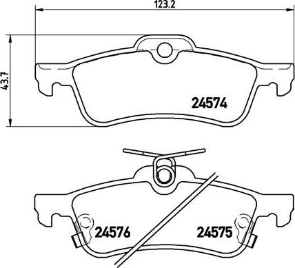 Brembo P 83 087 - Fékbetétkészlet, tárcsafék parts5.com