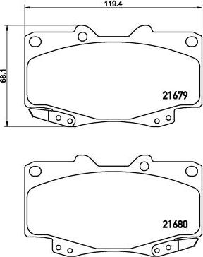 Brembo P 83 151 - Juego de pastillas de freno parts5.com