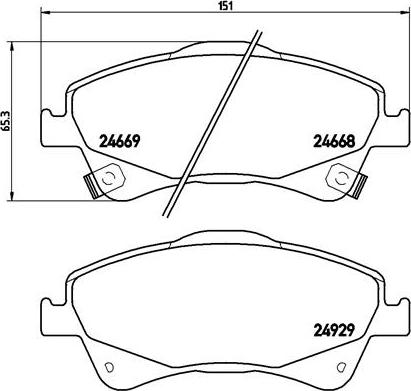 Brembo P 83 109X - Komplet kočnih obloga, disk kočnica parts5.com