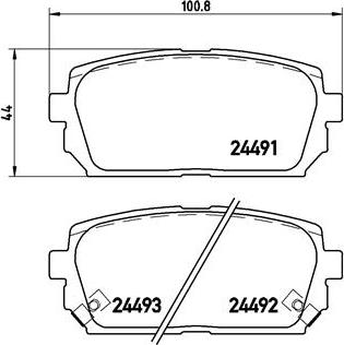 Brembo P 30 040 - Juego de pastillas de freno parts5.com