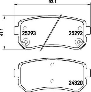 Brembo P 30 051X - Brake Pad Set, disc brake parts5.com