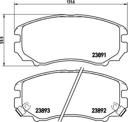 Brembo P 30 018X - Juego de pastillas de freno parts5.com