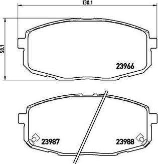 Brembo P 30 034X - Juego de pastillas de freno parts5.com