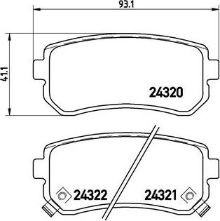 Brembo P 30 025 - Brake Pad Set, disc brake parts5.com