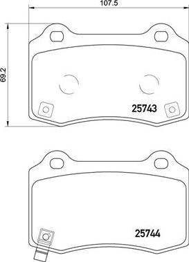 Brembo P 30 074 - Kit de plaquettes de frein, frein à disque parts5.com