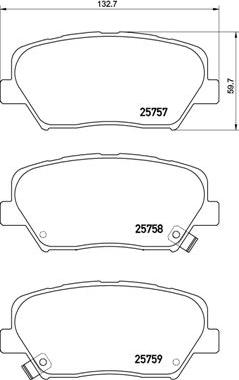 Brembo P 30 070 - Juego de pastillas de freno parts5.com