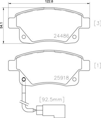 Brembo P 24 066 - Set placute frana,frana disc parts5.com