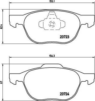 Brembo P 24 061 - Piduriklotsi komplekt,ketaspidur parts5.com