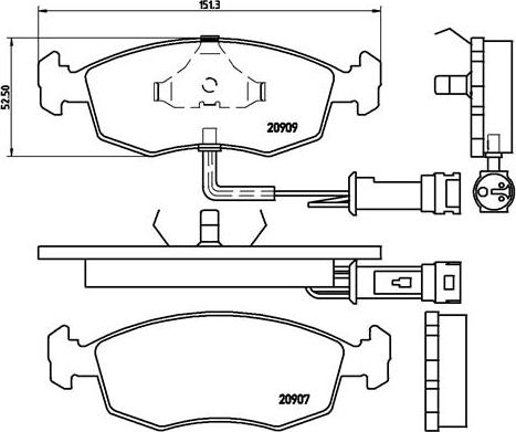 Brembo P 24 007 - Brake Pad Set, disc brake parts5.com