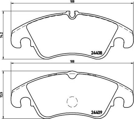 Brembo P 24 074 - Brake Pad Set, disc brake parts5.com