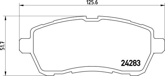 Brembo P 24 072 - Brake Pad Set, disc brake parts5.com