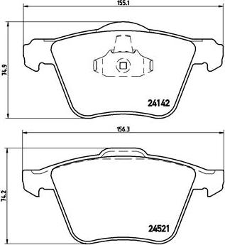 Brembo P 24 077 - Komplet zavornih oblog, ploscne (kolutne) zavore parts5.com