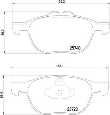 Brembo P 24 158 - Piduriklotsi komplekt,ketaspidur parts5.com