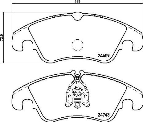 Brembo P 24 161 - Brake Pad Set, disc brake parts5.com