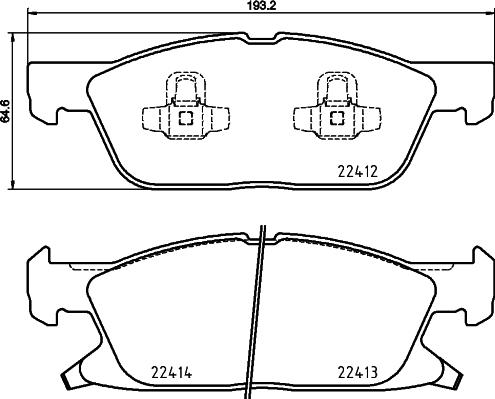 Brembo P 24 188 - Brake Pad Set, disc brake parts5.com