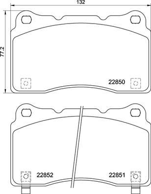 Brembo P 28 099 - Juego de pastillas de freno parts5.com