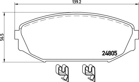 Brembo P 28 049 - Komplet kočnih obloga, disk kočnica parts5.com