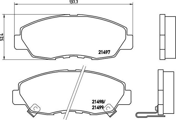 Brembo P 28 042 - Juego de pastillas de freno parts5.com