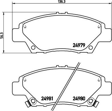 Brembo P 28 050X - Set placute frana,frana disc parts5.com