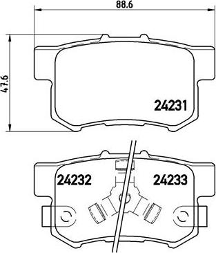 Brembo P 28 051 - Σετ τακάκια, δισκόφρενα parts5.com