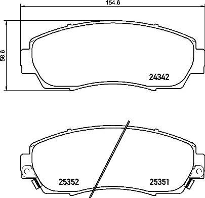 Brembo P 28 068 - Тормозные колодки, дисковые, комплект parts5.com