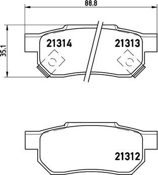 Brembo P 28 017 - Set placute frana,frana disc parts5.com